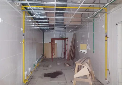 Indoor utility piping