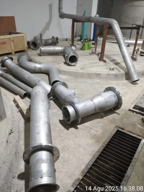 Stainless piping network
